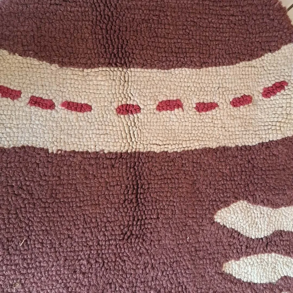 Pottery Barn Kids Brown and Cream Textured Rug